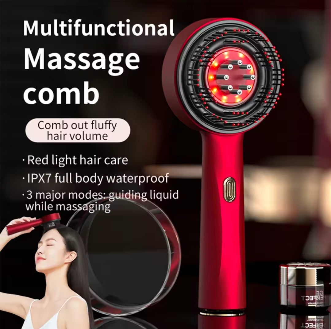Peigne de massage électrique cuir chevelu avec huile