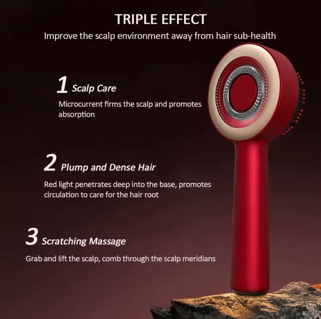 Peigne de massage électrique cuir chevelu avec huile