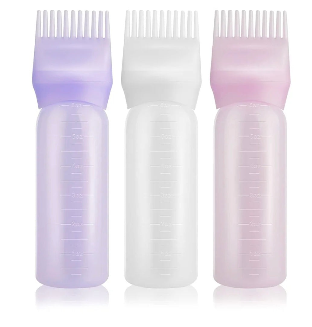 Bouteille applicateur - peigne huile pour cheveux - applicateur teinture