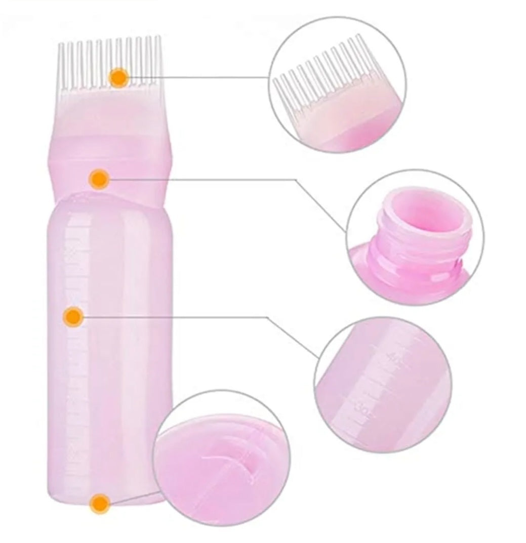 Bouteille applicateur - peigne huile pour cheveux - applicateur teinture